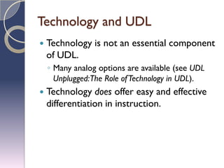 Universal design for learning | PPT