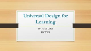 universal design for learning presentation