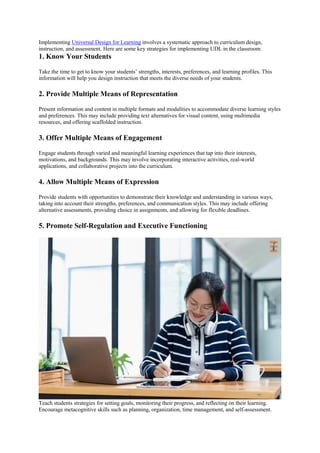 Universal Design for Learning: Transforming Education for All | PDF