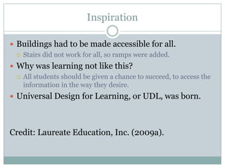 Universal design for learning presentation | PPTX