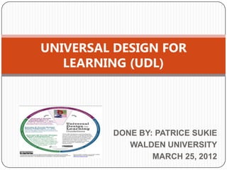 Universal design for learning (udl) | PPTX
