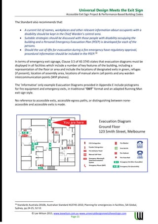 Signage Location Plan Document Examples Universal Design Meets the Exit Sign White Paper by Lee Wilson Version ...