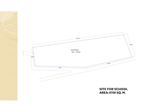 SITE FOR SCHOOL
AREA: 8700 SQ. M.
 