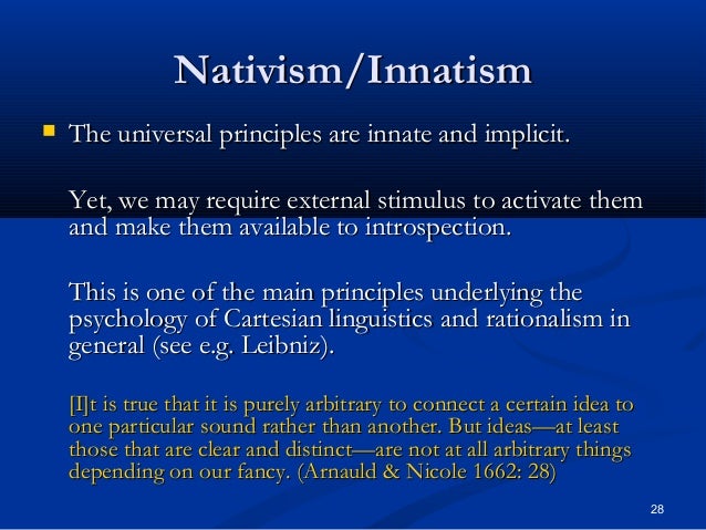 Behaviorist vs nativist essays