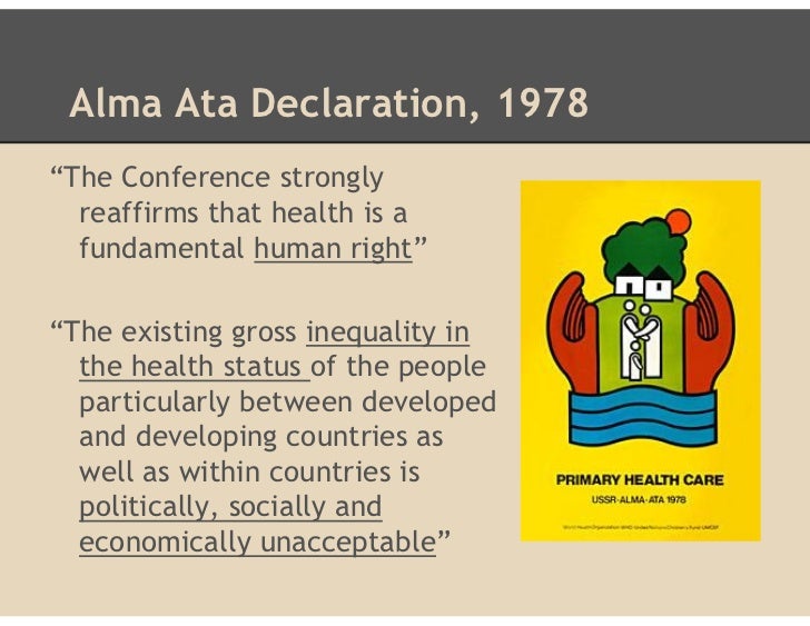 alma ata declaration 1978 In september 1978, the international conference on primary health care was held in alma-ata, ussr (now almaty, kazakhstan) the declaration of alma-ata, . alma ata declaration 1978 In september 1978, the international conference on primary health care was held in alma-ata, ussr (now almaty, kazakhstan) the declaration of alma-ata, .