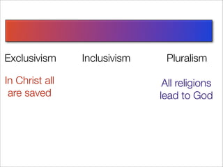 Example Sof Inclusivism In Scripture Universalism | PDF