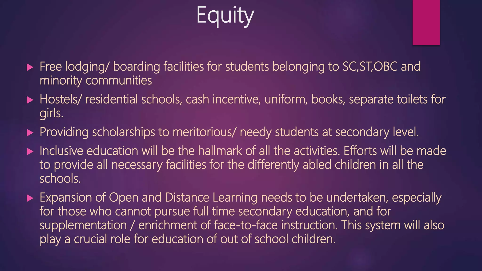Universalization of Secondary Education in India PPT