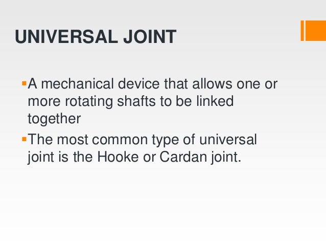 hooke type universal joints