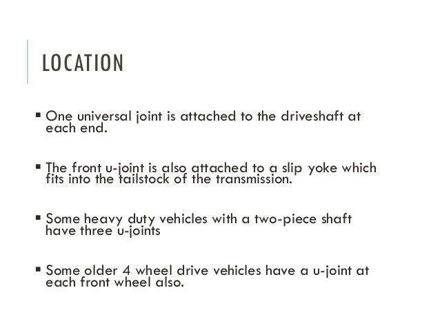 u joint location