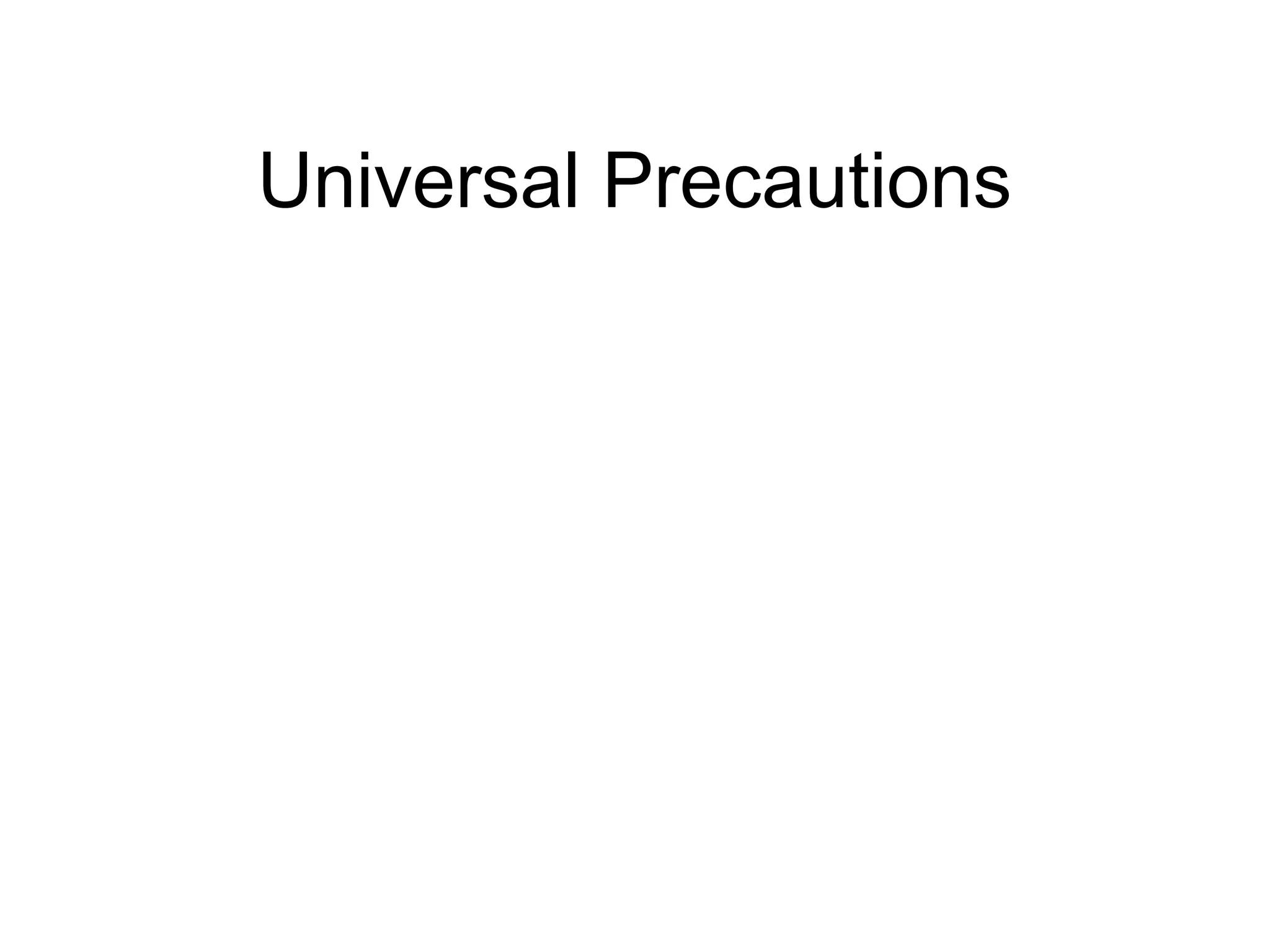 Universal precautions | PPT