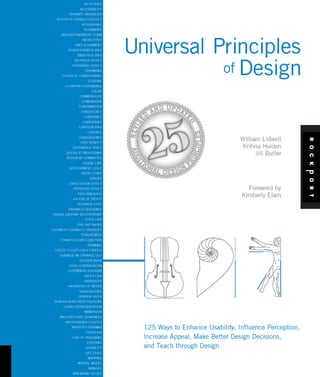 Universal Principles
          of Design

                                  William Lidwell
                              ...