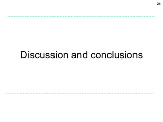 24




Discussion and conclusions
 