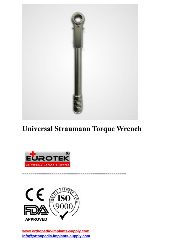 Universal Straumann Torque Wrench PDF