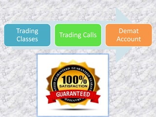 Trading 
Classes 
Trading Calls 
Demat 
Account 
©Universal Trading & Training Academy 
www.sharensetips.com 
 