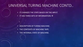 Universal Turing Machine.pptx | Computing | Technology & Computing