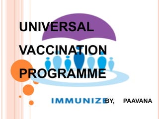 UNIVERSAL
VACCINATION
PROGRAMME
BY, PAAVANA
 
