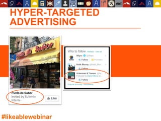 HYPER-TARGETED
ADVERTISING
#likeablewebinar
 