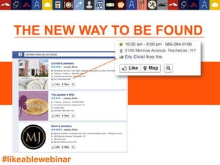 THE NEW WAY TO BE FOUND
#likeablewebinar
 