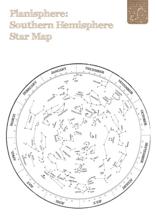 Planisphere:
Southern Hemisphere
Star Map
 