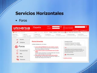 Servicios Horizontales Foros 