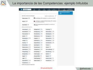 @alfredovela
La importancia de las Competencias: ejemplo InfoJobs
#EmpleabilidadUA
 