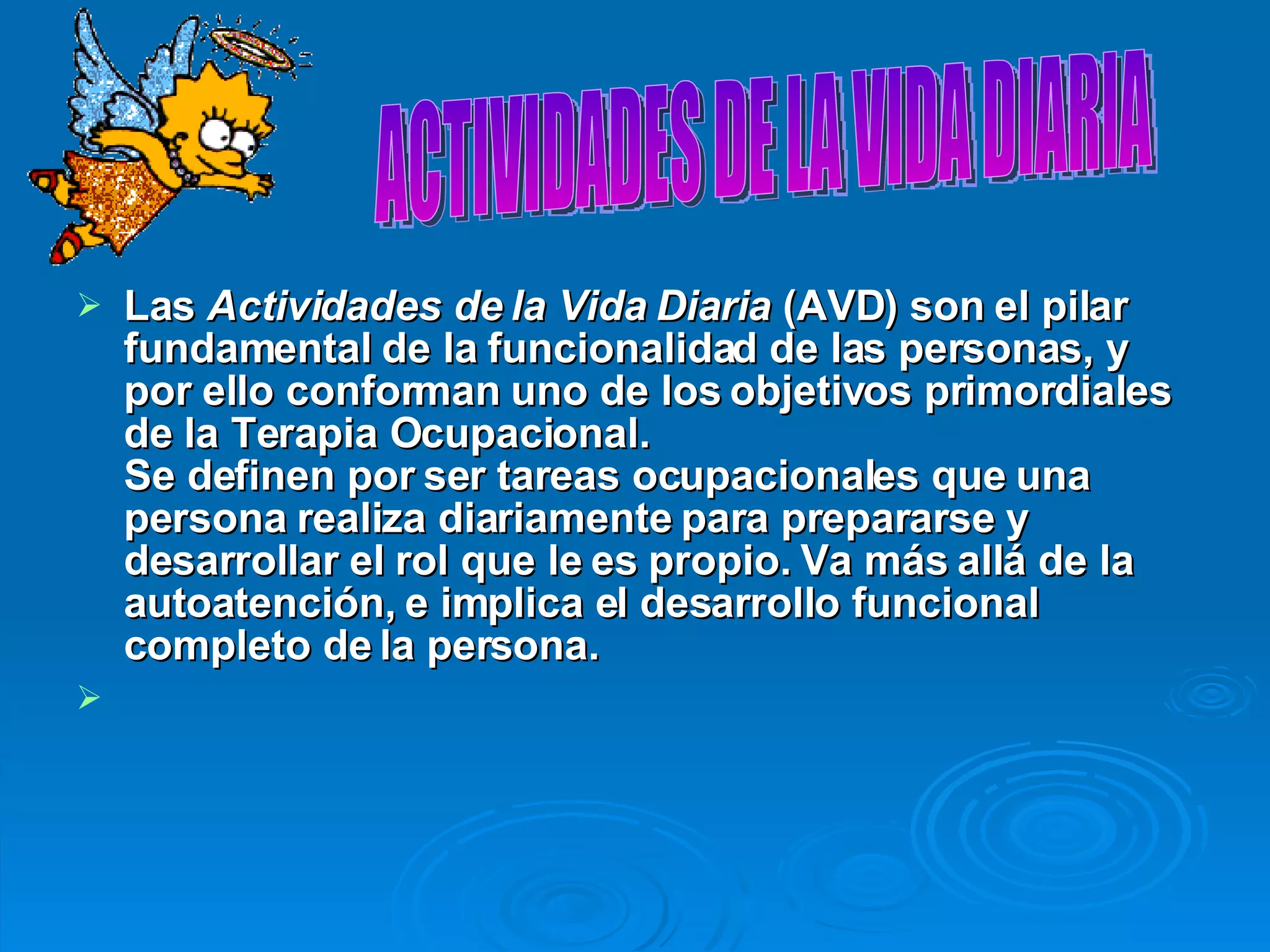 ACTIVIDADES DE LA VIDA DIARIA | PPT | Descarga Gratuita