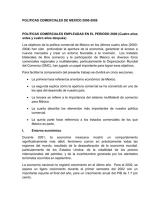 NAFTA y politca comercial de mexico