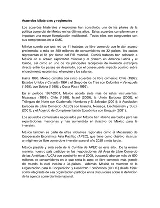 NAFTA y politca comercial de mexico