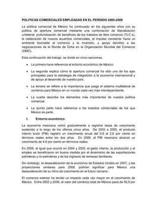 NAFTA y politca comercial de mexico