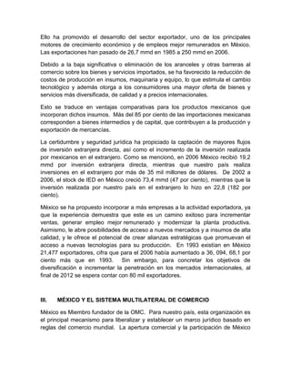 NAFTA y politca comercial de mexico