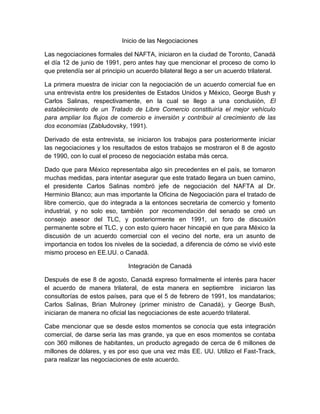 NAFTA y politca comercial de mexico