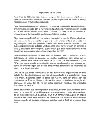 NAFTA y politca comercial de mexico