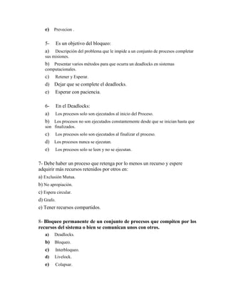 deadlok- interbloqueos