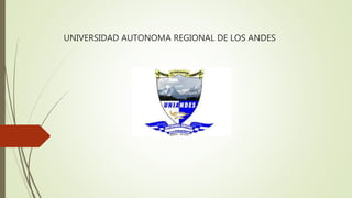 UNIVERSIDAD AUTONOMA REGIONAL DE LOS ANDES
 