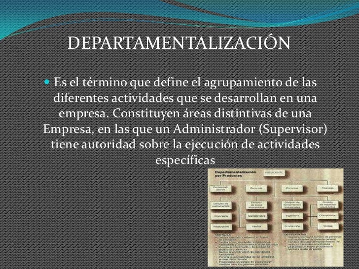 DEPARTAMENTALIZACION