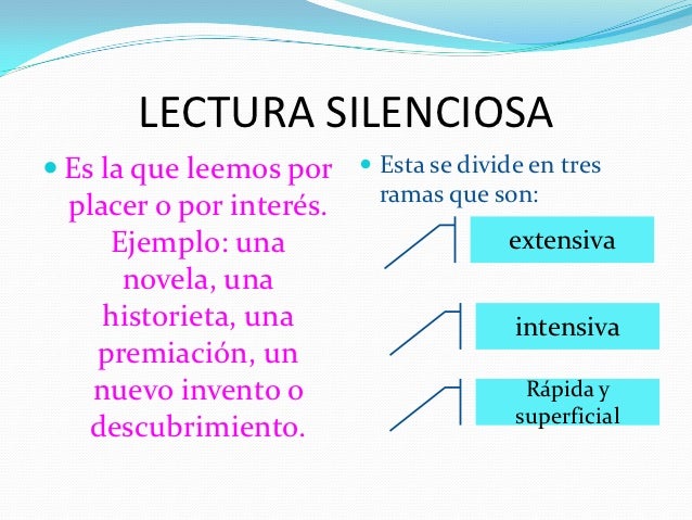 TIPOS DE LECTURA