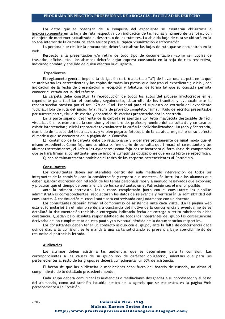 PRACTICA PROFESIONAL DE ABOGACIA 2011