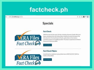 Vera Files Fact Checking: A Guide to Debunking Falsehoods and Fake News ...