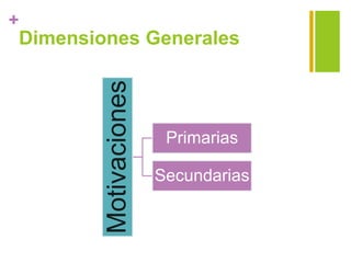 +
Dimensiones Generales
Motivaciones
Primarias
Secundarias
 