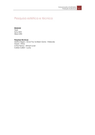 Dossier de produção