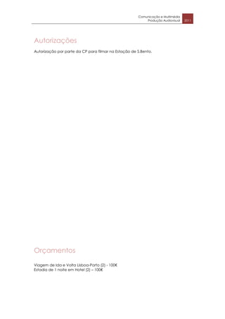 Dossier de produção