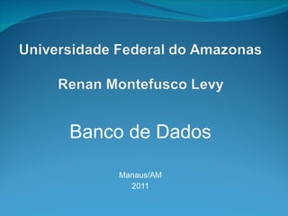 Banco de Dados Manaus/AM 2011 