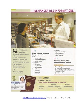 http://francaisjudelouis.blogspot.mx/ Professeur: Jude Louis. Page 17 de 46
 