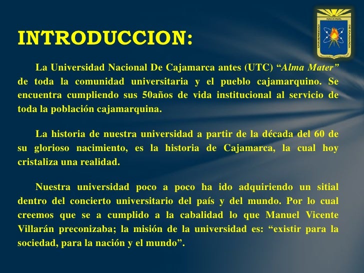 Universidad nacional de cajamarca