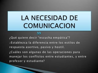 Estructuras de participación.