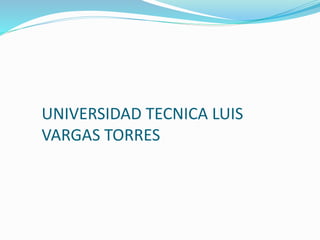 UNIVERSIDAD TECNICA LUIS
VARGAS TORRES
 
