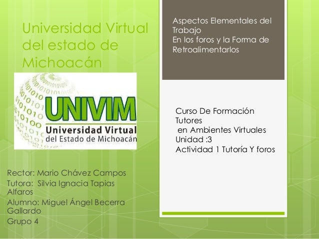 Universidad virtual del estado de michoacán