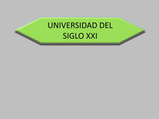 UNIVERSIDAD DEL
   SIGLO XXI
 
