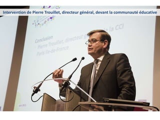 Intervention de Pierre Trouillet, directeur général, devant la communauté éducative
 