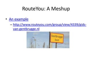 Informeren via het web: Mashups/Widgest/PluginsVb. SallandVb. FranceGuide